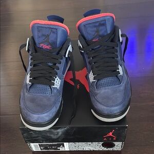 Jordan Blue and Red Sneakers with Iconic Design